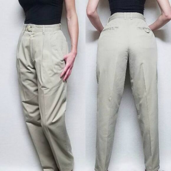 𝅺VINTAGE 90s Tommy Hilfiger Ultra High Rise Khakis - Picture 1 of 13